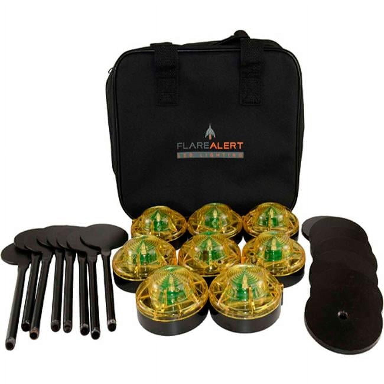 FlareAlert Pro Battery Powered LED Emergency 8 Beacon Kit, Yellow ...