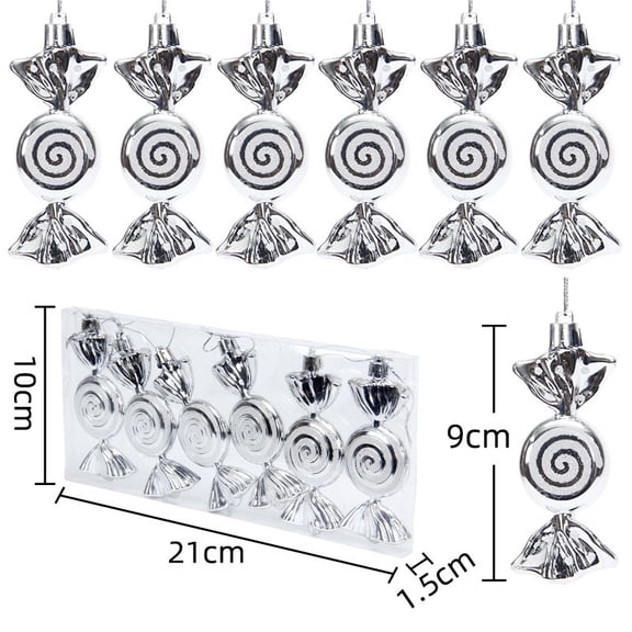 FlareFable 3.5" Colorful Christmas Tree Candy Hanging, Candy for Christmas Tree Accessories, Fun Christmas Ball Tree Ornaments, Perfect Christmas Decoration for Party, Mantel & Wall