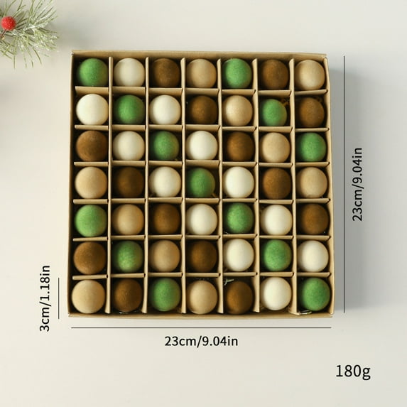 FlareFable 3" Pure Color Velvet Christmas Tree Balls Hanging, Luxurious Flocked Christmas Tree Balls Decoration, Christmas Ball Bauble Ornaments, Perfect Gift for Wall Decor & Christmas Decoration