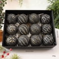 thumbnail image 1 of FlareFable 3" Retro Carving Christmas Tree Balls Hanging, Luxurious Christmas Tree Balls Decoration, Shatterproof Christmas Ball Tree Ornaments, Ball Bauble Home Decor & Christmas Decoration, 1 of 10