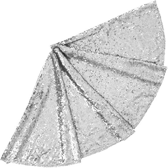 FlareFable 35Inch Pure Color Christmas Tree Skirt Decorations, with Sequins Fun Home Tree Skirt Round Xmas Cover for Christmas Party Mat Indoor, Perfect Winter Holiday Christmase Decorations