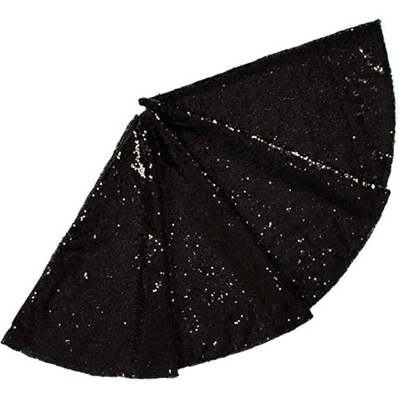 FlareFable 48Inch Pure Color Christmas Tree Skirt Decorations, with Sequins Fun Home Tree Skirt Round Xmas Cover for Christmas Party Mat Indoor, Perfect Winter Holiday Christmase Decorations