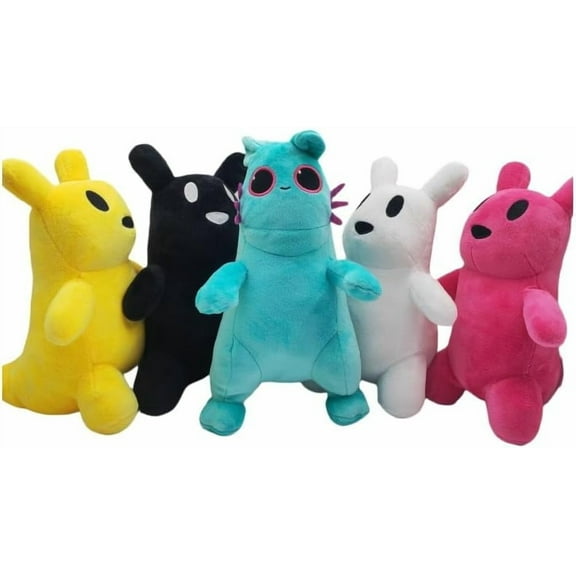 FlareFable 5Pcs Game Rain World Plush Toys Set, 9.84" Rain World Colorful Slugcat Plushies, Huggable Rain World Slugcat Stuffed Animals, Great Christmas Birthday Gifts & Decorations to Game Fans