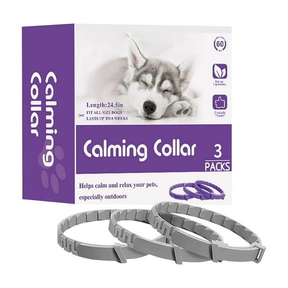 FlareFable Calming Collar for Dogs, 3Pcs Dog Calming Collar with Long-lasting Release, Dog Anxiety Relief Collar, Dog Calming Product, Pheromone-Infused Behavior Support, Suitable for All Dog Breeds