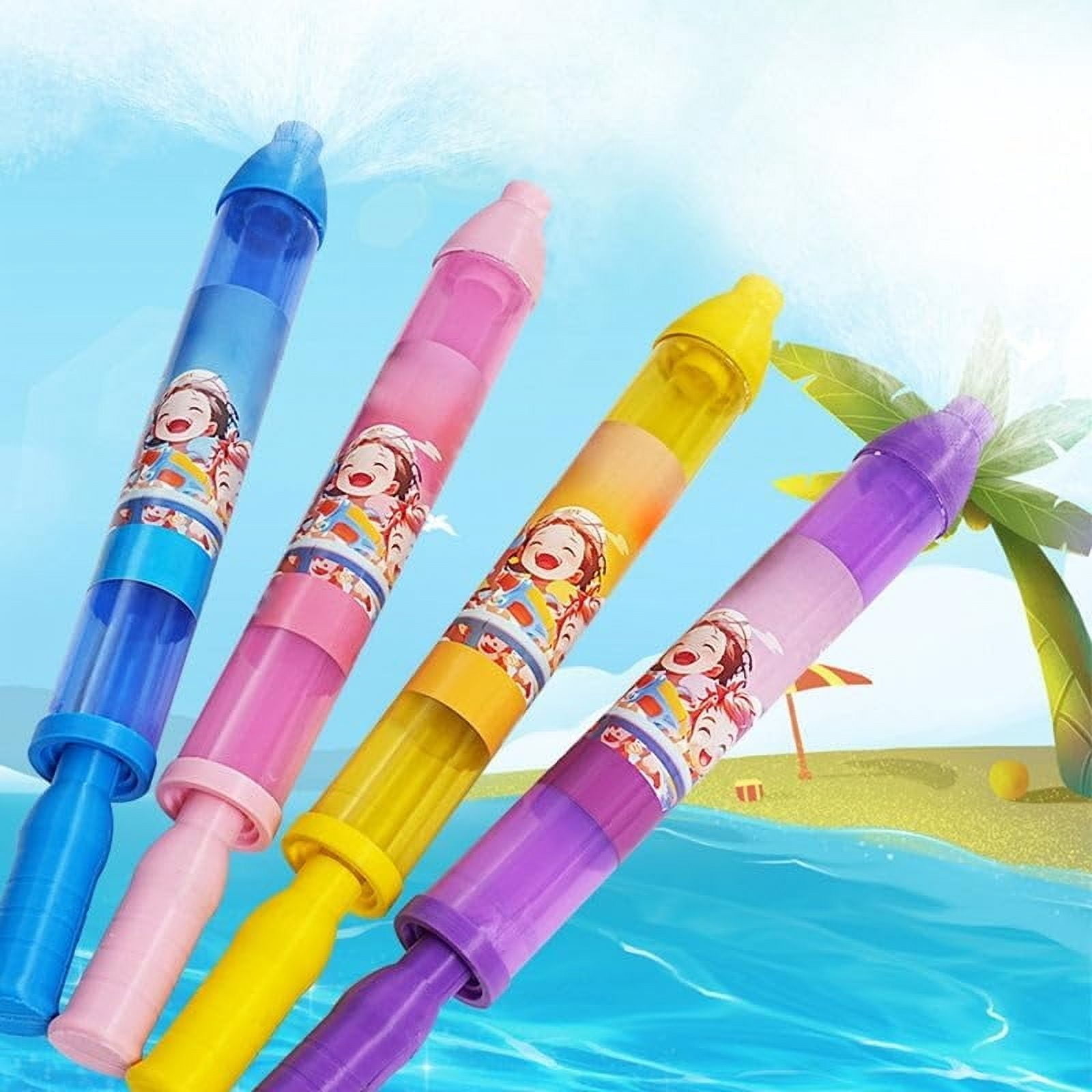 Firework Water Gun, Firework Water Squirter, Romantic Fireworks Style Water Spray Toy For Couples, High Pressure Pull-Out Sprinkler Spray Toys For Beach Playground, Interactive Pool Game (4 Pcs