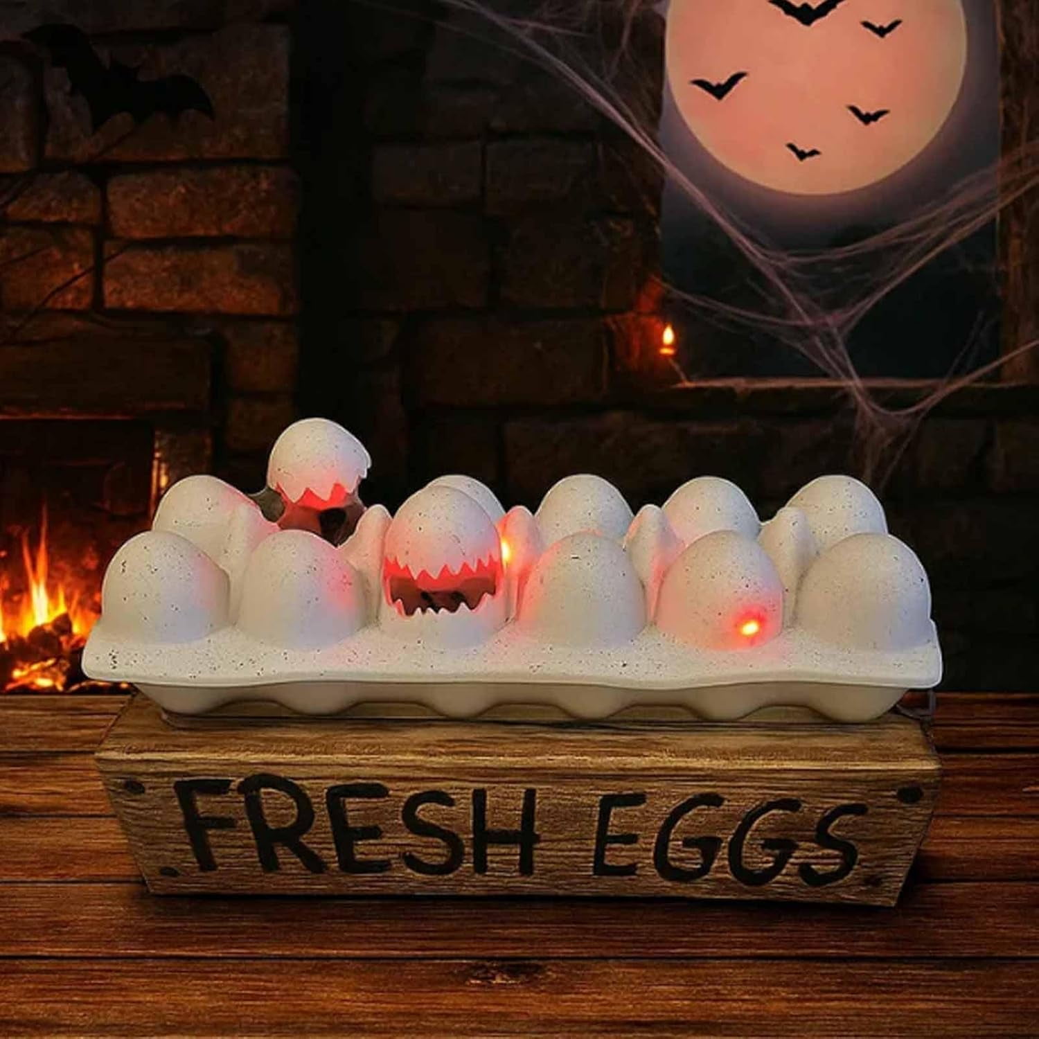 FlareFable Halloween Zombie Chick, Deviled Eggs Lantern, Cute & Spooky ...