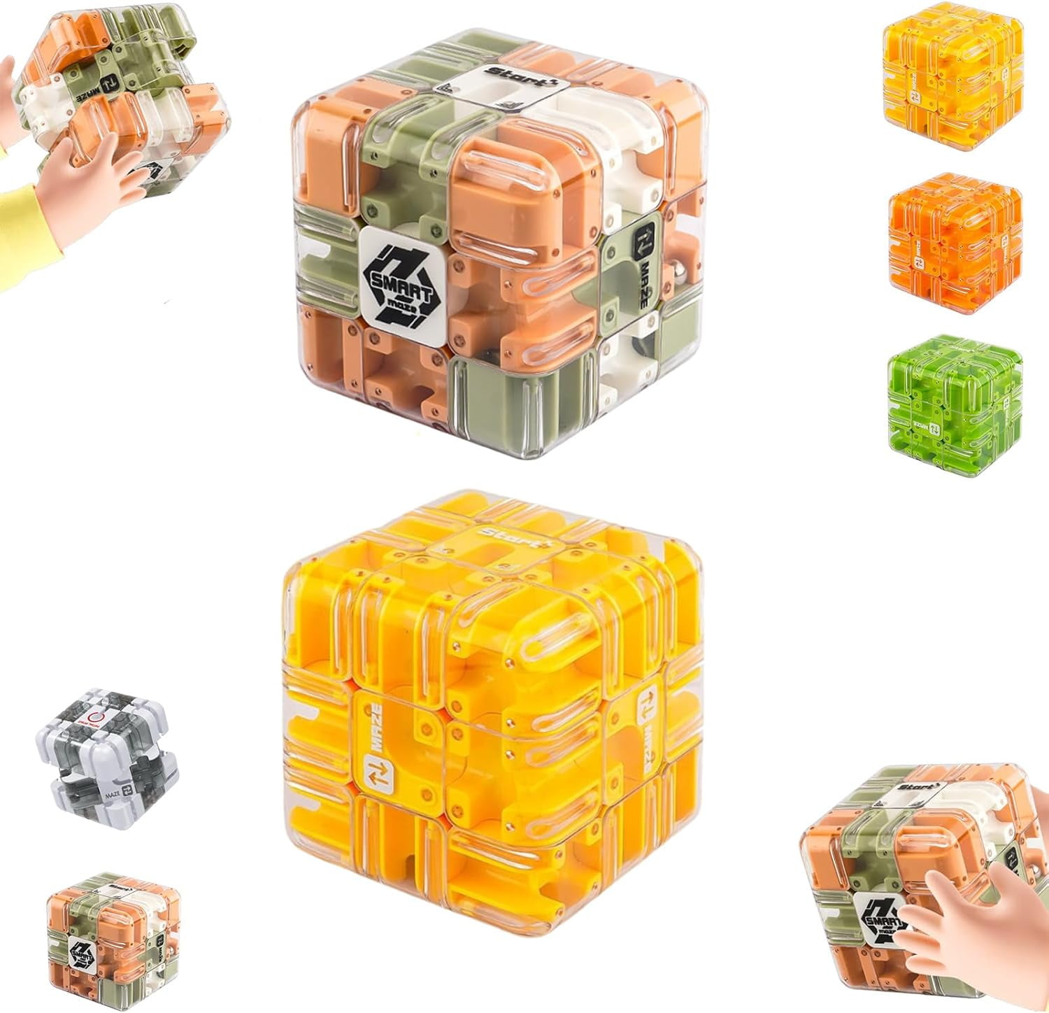 Large Labyrinth 3D Maze Cube,3D Maze Puzzle Cube,Engaging Brain Teaser Toy,Spatial Awareness