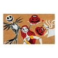 thumbnail image 1 of FlareFable The Nightmare Before Christmas Coir Mat, Character Jack & Sally Pumpkin Coir Mat, Lovely Carpet Halloween Christmas Decoration for Front Door Yard (18×30), 1 of 4