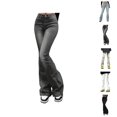 thumbnail image 1 of Flared Jean Pants for Women 2025 High Waisted Retro Denim Pants with Pockets Slim Fit Casual Trousers, 1 of 8