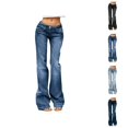 thumbnail image 1 of Flared Jean Pants for Women 2025 High Waisted Slim Fit Stretchy Denim Pants with Pockets Casual Bootcut Trousers, 1 of 6