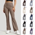 thumbnail image 1 of Flared Legging For Women High Waist Tummy Control Bootcut Pants Fall Yoga Athletic Workout Activewear Trouser, 1 of 6