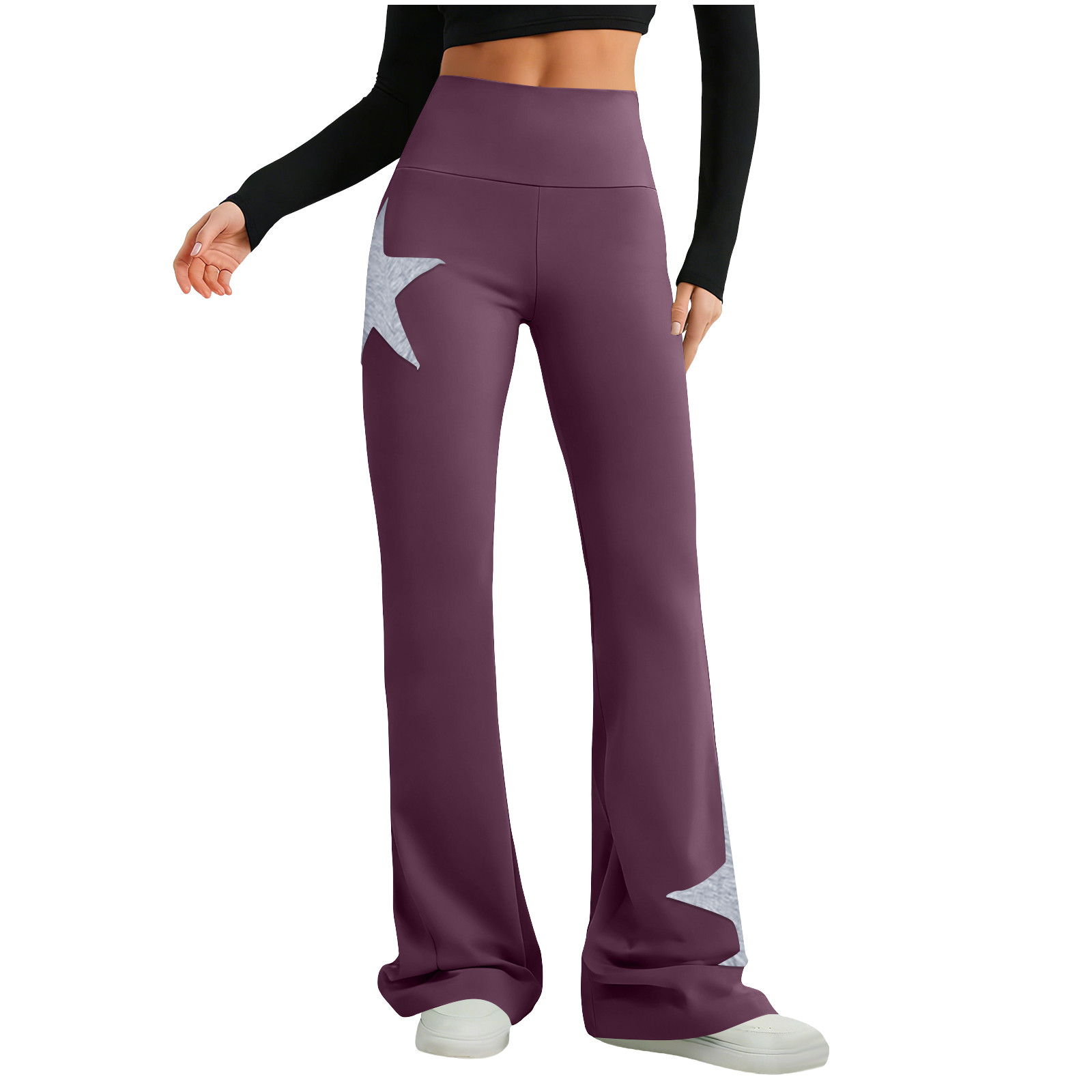 Flared Leggings for Women Workout Leggings Casual Cute Y2K Star