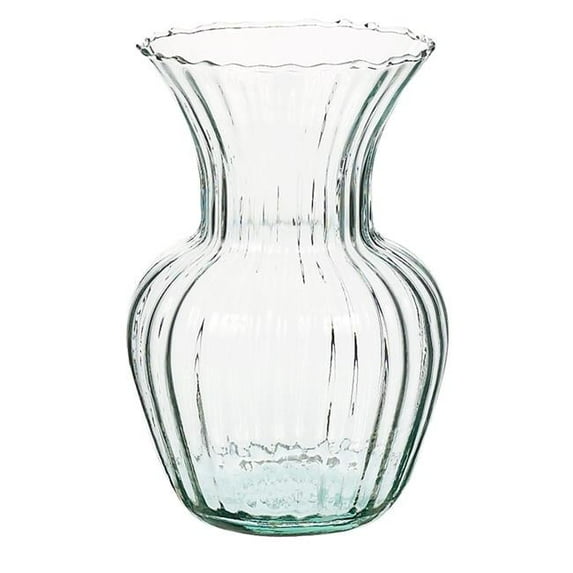 Flared Optic Clear Vase