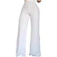 thumbnail image 1 of Flared Pants For Women High Waisted Button Down Workout Yoga Trousers Bootcut Stylish Work Dress Pants Bell Bottom, 1 of 6