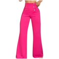 thumbnail image 1 of Flared Pants For Women High Waisted Button Down Workout Yoga Trousers Bootcut Stylish Work Dress Pants Bell Bottom, 1 of 6