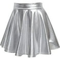 thumbnail image 1 of Amvlyk Flared Skirts for Women Solid Color High Waist Pleated Mini Skirt Summer Cool Trendy A-Line Skirt Fashion Skirt for Dance Going Out Party Walking Work, 1 of 7