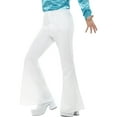 thumbnail image 1 of Men's 70s Groovy Disco Fever Flared White Pants Costume X-Large 46-48, 1 of 2