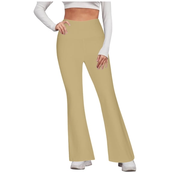 Flared Yoga Pants For Women Sevevn Women Solid Color Tight Fitting Hip Shaping Flared Pants Yoga Pants