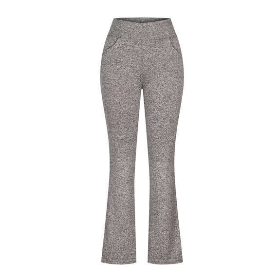 Flared Yoga Pants with Pocket Women Tummy Control Elastic Leggings Ladies Workout Gym Yoga Pants Butt Lift High Waist Trousers Seamless Sports Joggers Clearance