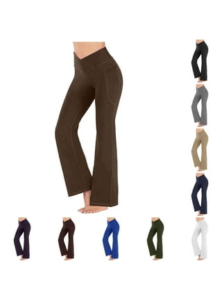 Sunisery Yoga Pants for Women Stretchy Work Business Slacks Dress Pants  Casual Straight Leg Trousers with Pockets 