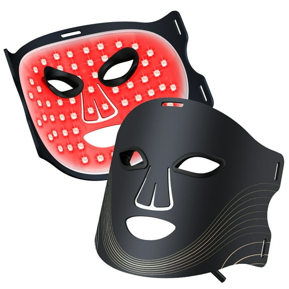 Flaremore 7 Colors LED Face Mask Light Therapy,Led Photons Facial Skin Care Wrinkle Reduce Anti-Acne,at-Home Rejuvenation Beauty Instrument, Type-C Charging