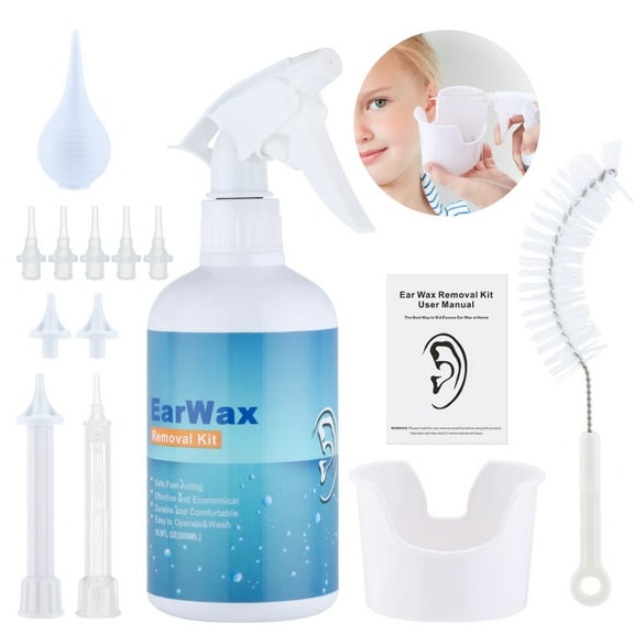Flaremore Ear Wax Removal, Ear Cleaner, Ear Wax Removal Kit, FSA Eligible Items Only List,Manual Ear Irrigation Flushing System, Safe and Effective to Clean Ear Built up Wax,16.9floz,White