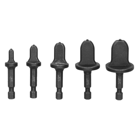 Flaring Tool Drill Bit Steel Flaring Drill Bit, 5Pcs Swaging Tool for Air Conditioner