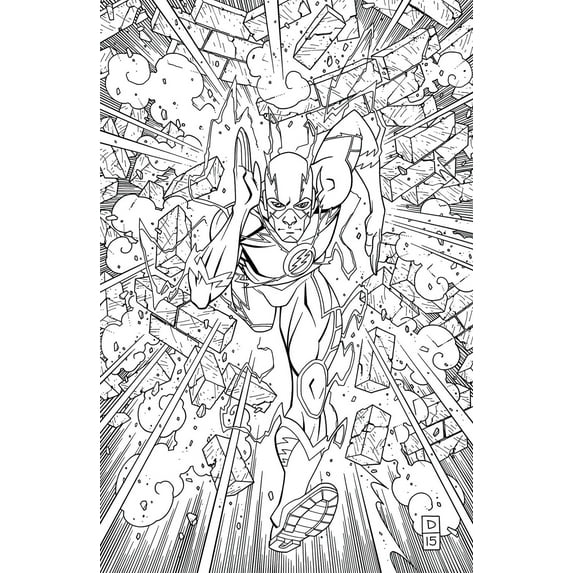 Flash #48 Adult Coloring Book Var Ed (Adult Coloring Book Var Ed) DC Comics Comic Book