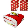 thumbnail image 1 of Flash 805673 DC Comics Flash Symbol All Over Thick Micro Sherpa Throw Blanket, 1 of 3