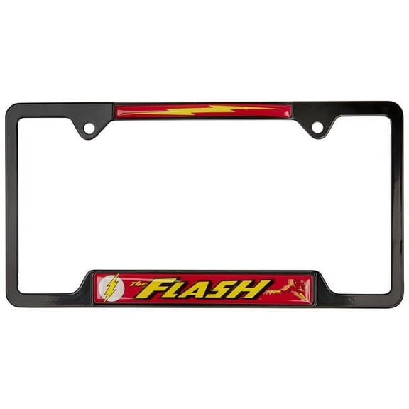 Flash 825427 The Flash Open Black License Plate Frame by Elektroplate