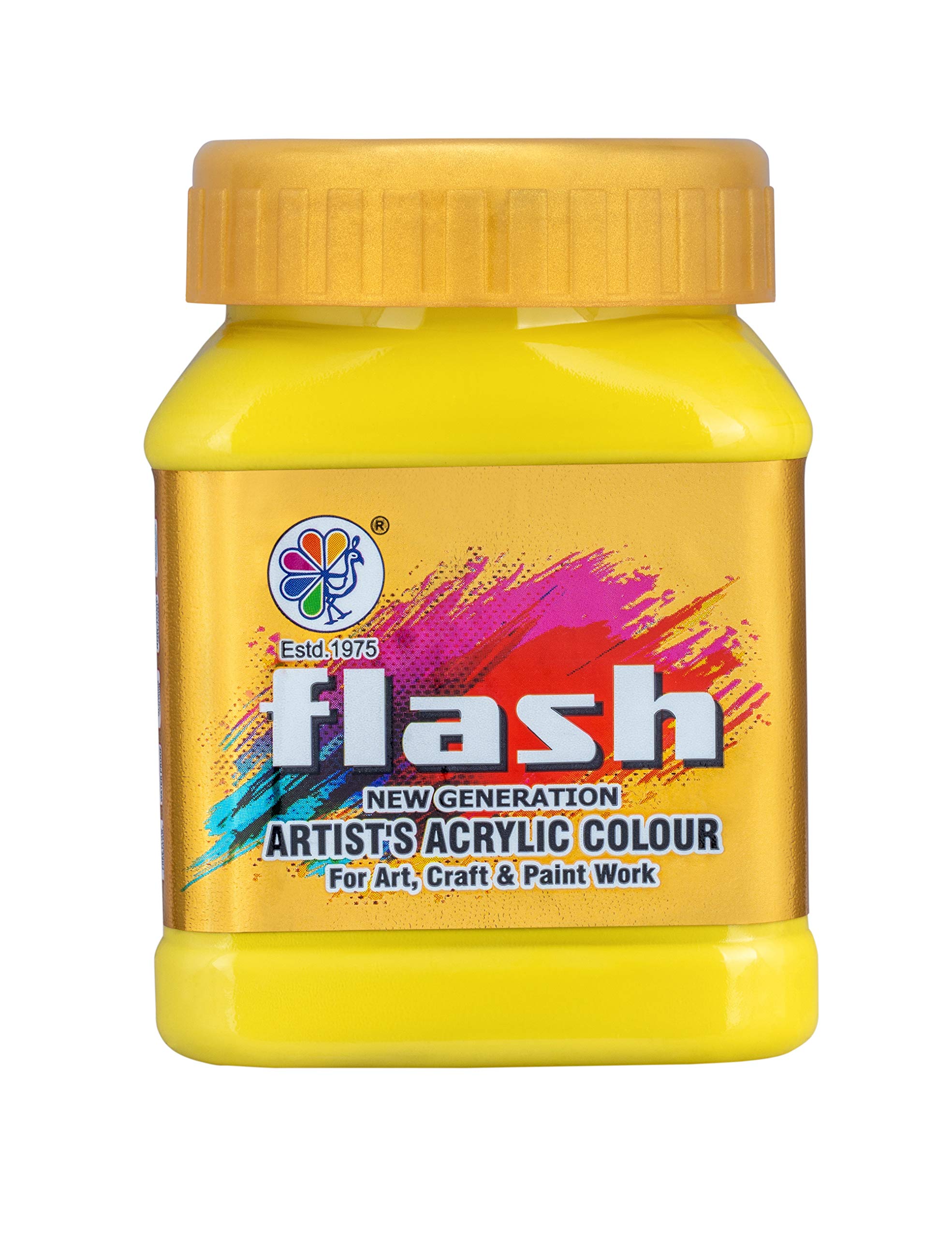 Flash Acrylic Colour (Lemon Yellow, 200 Ml) - Walmart.com