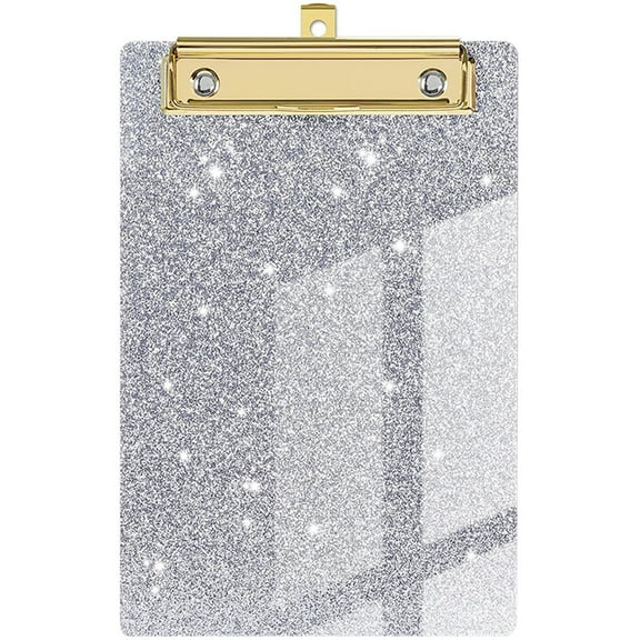 Flash Acrylic Writing Pad Durable Paper Plywood Writing Surface,Notes Pad,Doctor’s Note Pad, Acrylic Writing Board, Multi-Color Writing Pad, Smooth Writing Pads, Available in 10 Colors(Silver)