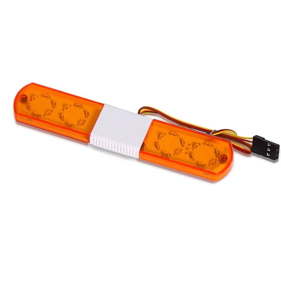 Flash Alarm Lamp LED Police Car Bright Light for 1/10 RC D12 , Traxs Axial Car Upgrade Parts, 115mm,Yellow