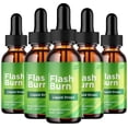 thumbnail image 1 of Flash Burn Drops Healthy Formula - FlashBurn Liquid All Natural Healthy Levels, Extra Strength, Flash Burn Reviews, 5 Pack, 5 Month Supply, 1 of 7