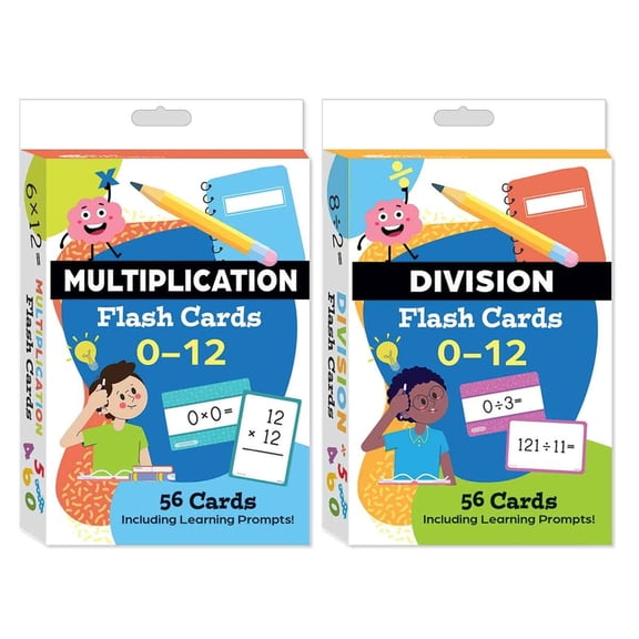Flash Card Multiplication & Division Flash Card 2-Deck Set, (Paperback)