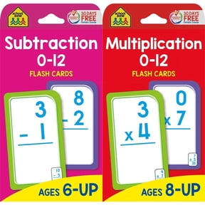 Flash Card Set: Flash Card: Multiplication 0 -12: Flashcards (Other) + Flash Card: Subtraction 0-12 Flash Cards (Other)