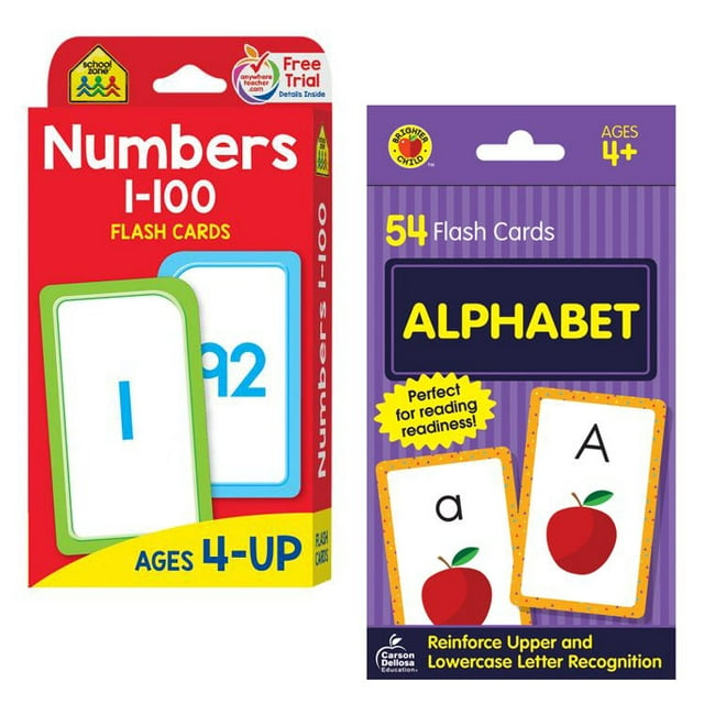 Flash Card Set: Flash Cards - Numbers 1-100 - School Zone + Brighter ...