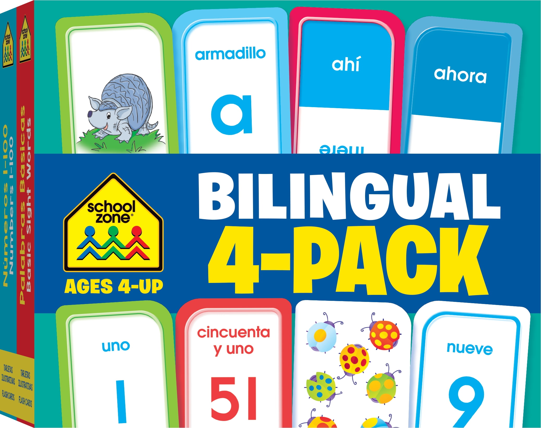 Flash Cards 4-Pack-Bilingual - Walmart.com
