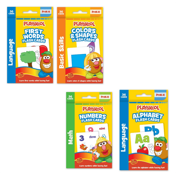 Flash Cards For Toddlers Numbers Alphabet Colors First Words Mr. Potato Bundle