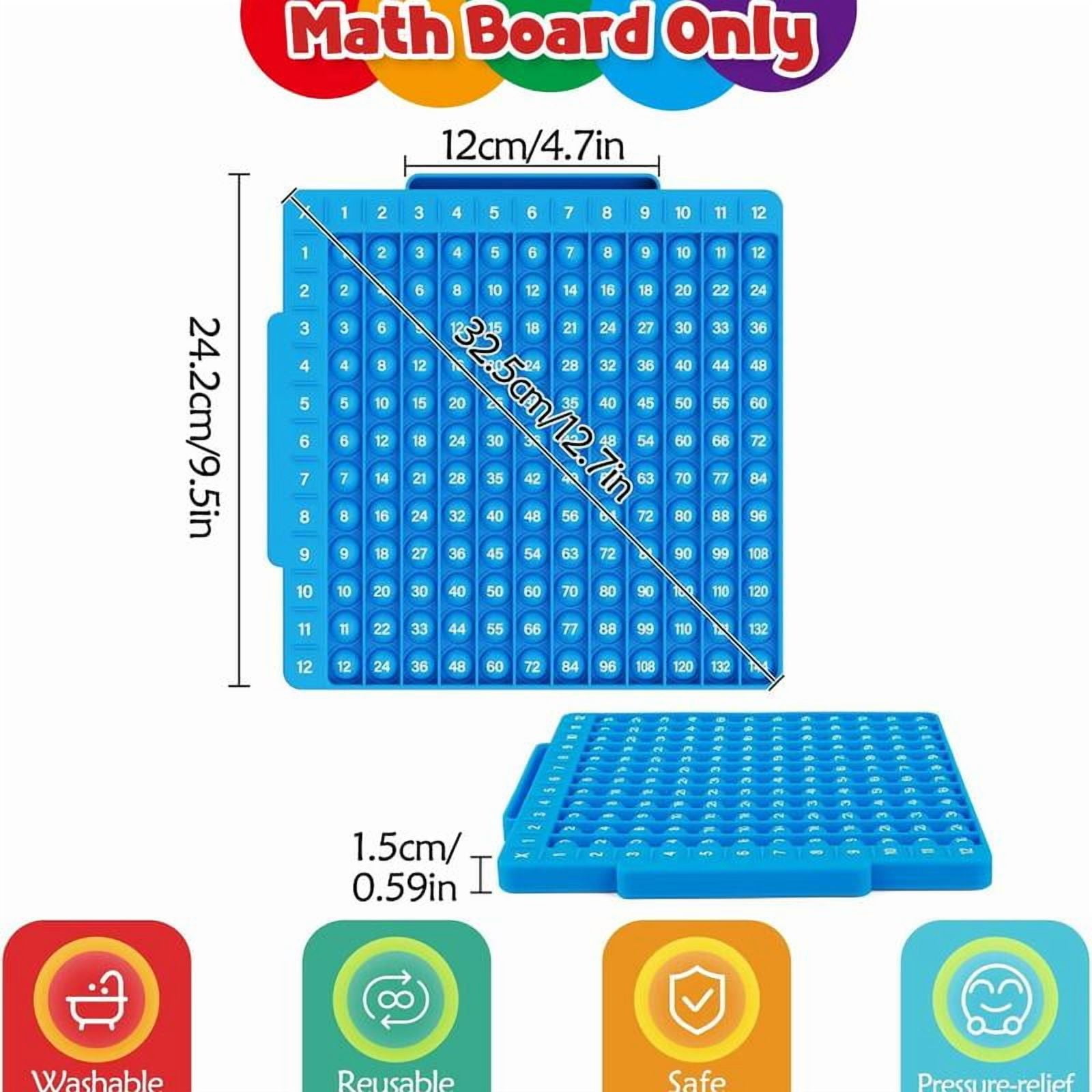 Flash Cards + Math Board, Math fidget toys,Times Table Chart, POP ...