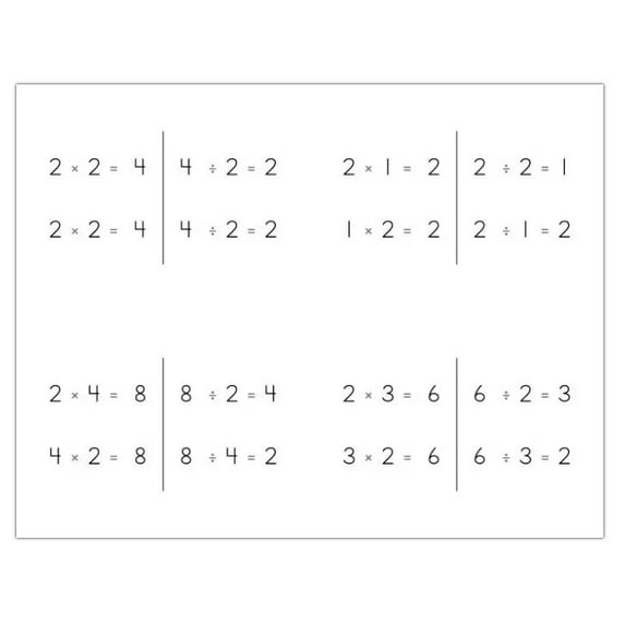 Flash Cards - Multiplication & Division