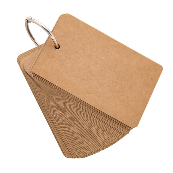 Flash Cards for Studying Small White Blank Index Cards with Metal Ring Portable Study Flashcards for Memory Retention Vocabulary Building Exam Prep Ideal for Students Language Learners Professionals