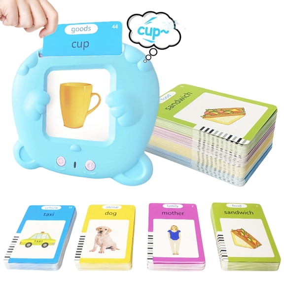 Flash Cards, Talking Flash Cards, Hobby, Electronic Hobby Systems, 112 Pcs, Blue Plastic Reader, Alphabet Flash Cards, Phonics Flash Cards, Hobby Toys, Sight Words Flash Cards