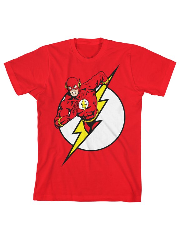 Flash Character and Logo Boys Red T-shirt -Large