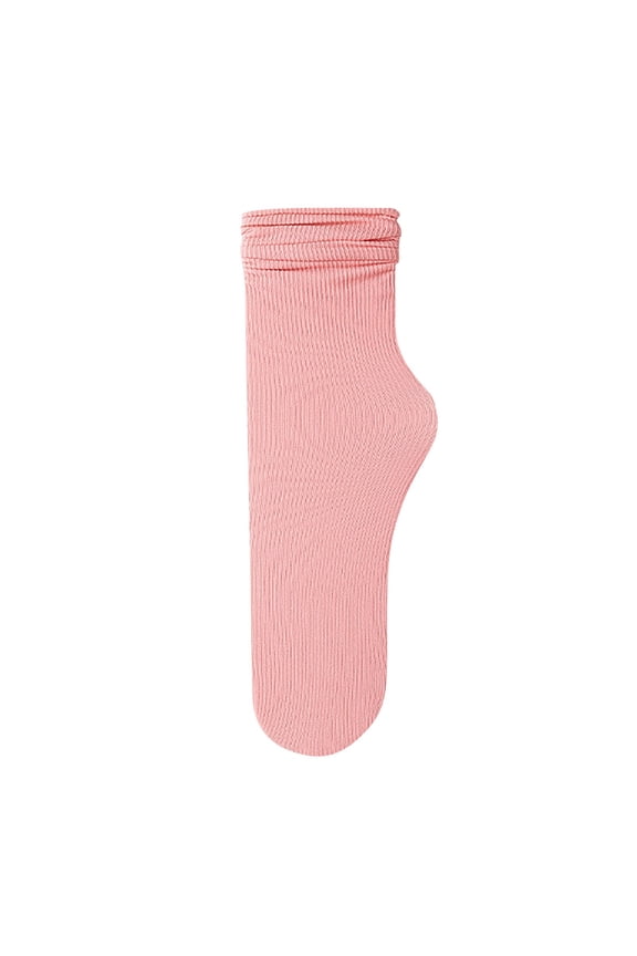 Women's Cooling Ice Socks, 24 Color Options Thin Ankle Socks, Velvet Breathable Pile Stockings with Non-Slip Heel, Fashion Mid Tube Stackable Socks for Women, Soft Stretchable Everyday Socks - Red2