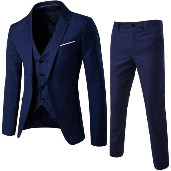 Clearance Sales Men's Suits Men’s Suit Slim 3 Piece Suit Business Wedding Party Jacket Vest & Pants Coat