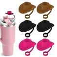 thumbnail image 1 of Rkxzt Drinkware Accessories Dust Cap Straw Toppers 4-Pack Funny Cowboy Hat Straw Covers for 30/40oz Tumblers Cute Drink Lid Accessories, 1 of 7