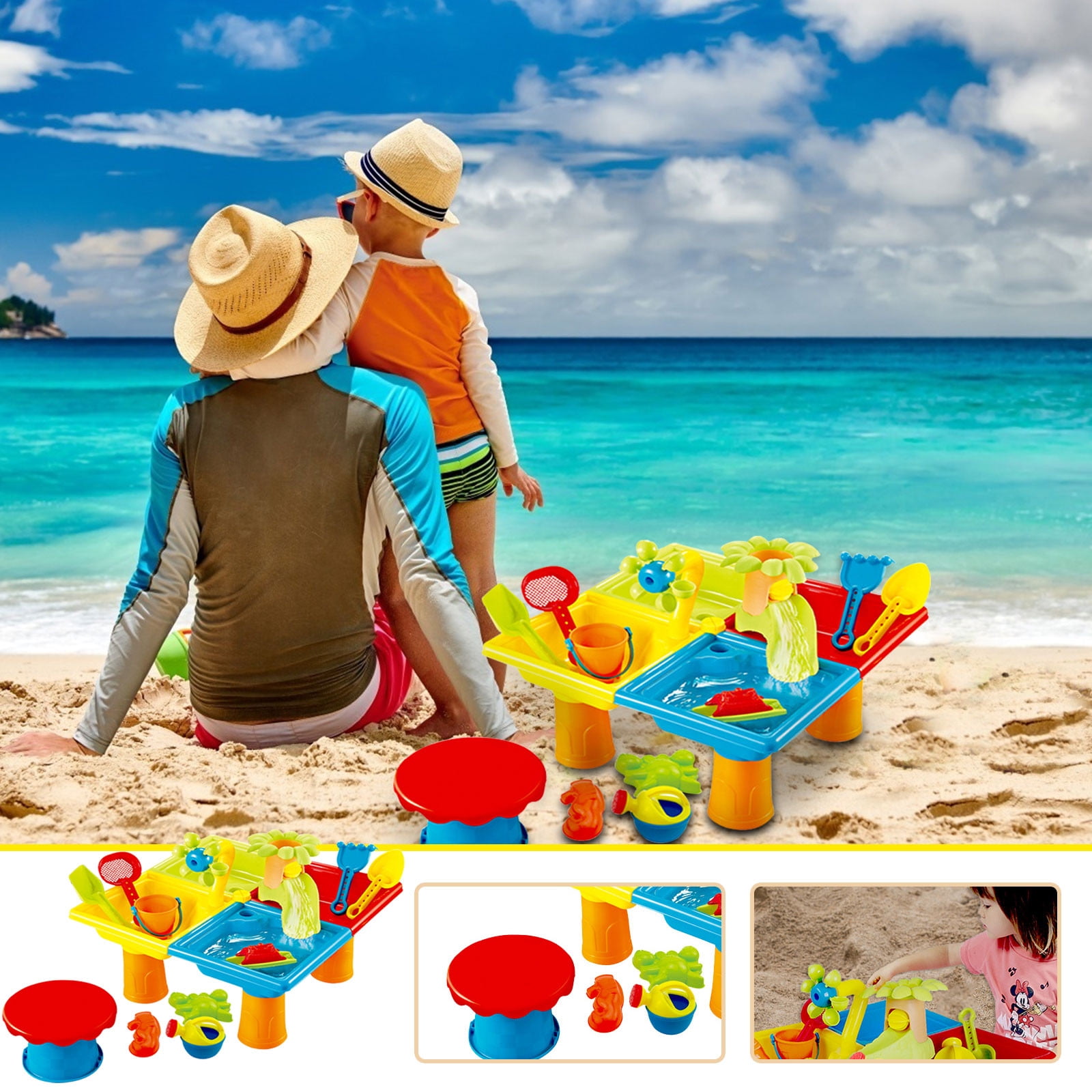 Wholesale Up to 65% off tumgatte Sand \u0026 Water Table Outdoor Garden Sandbox Set Play Table Kids Summer Beach toy