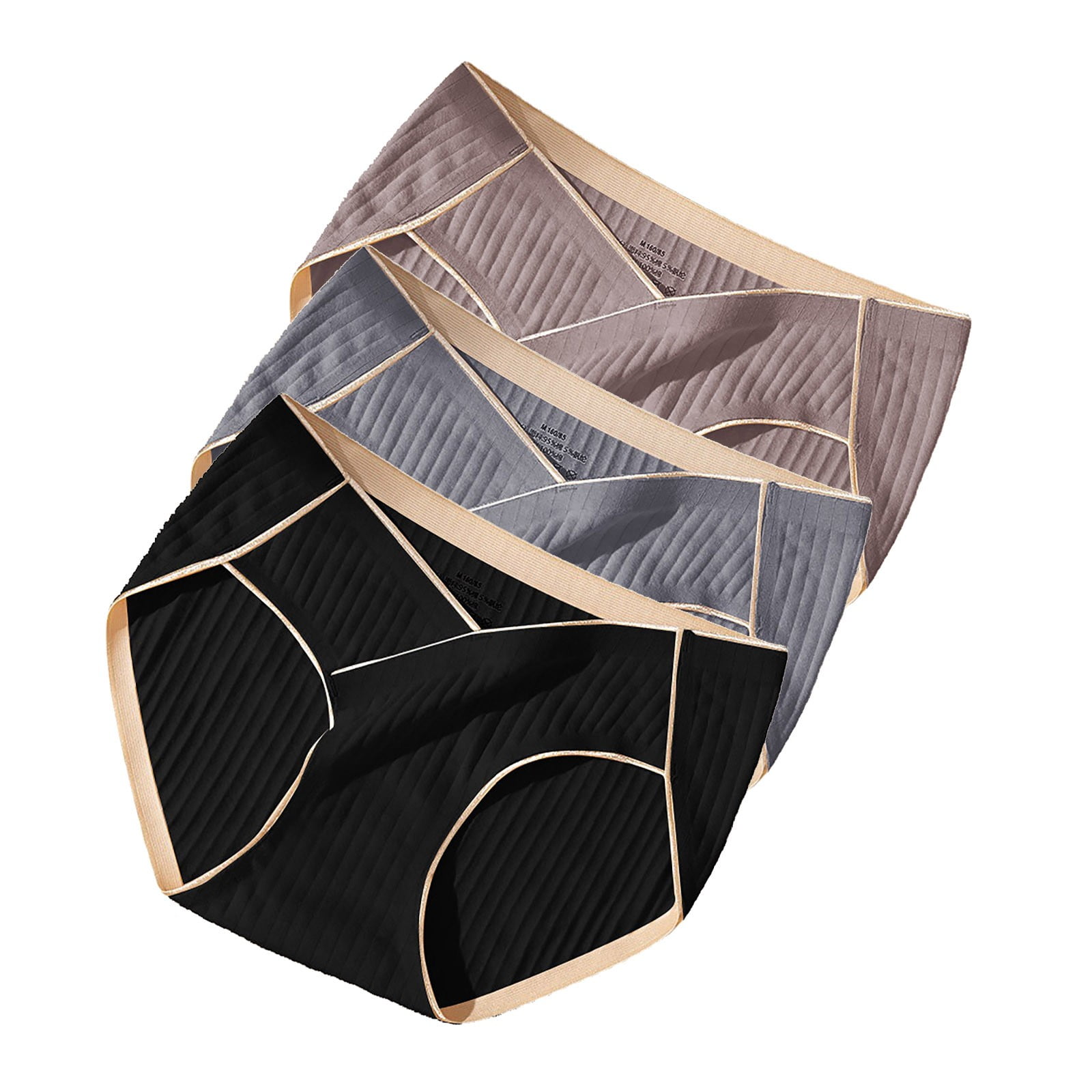 Flash Deal Women's Panties Tummy Control Panties Three Pack Underwear One Mid Waist Underwear