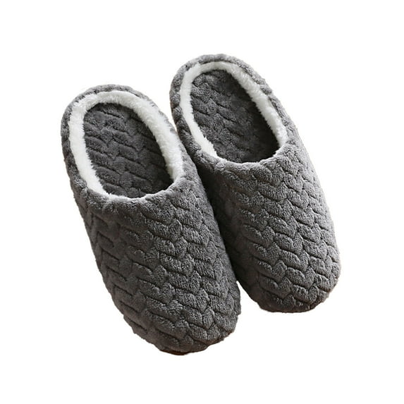 Azrian Quiet Non-Slip Soft-Soled Slippers - Soft Bottom Mute Home Indoor Slippers Couple Cloth Home Non-slip Slippers,Flocking Upper Warm Cotton Slippers